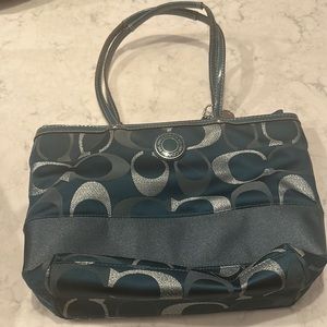 Teal Coach purse